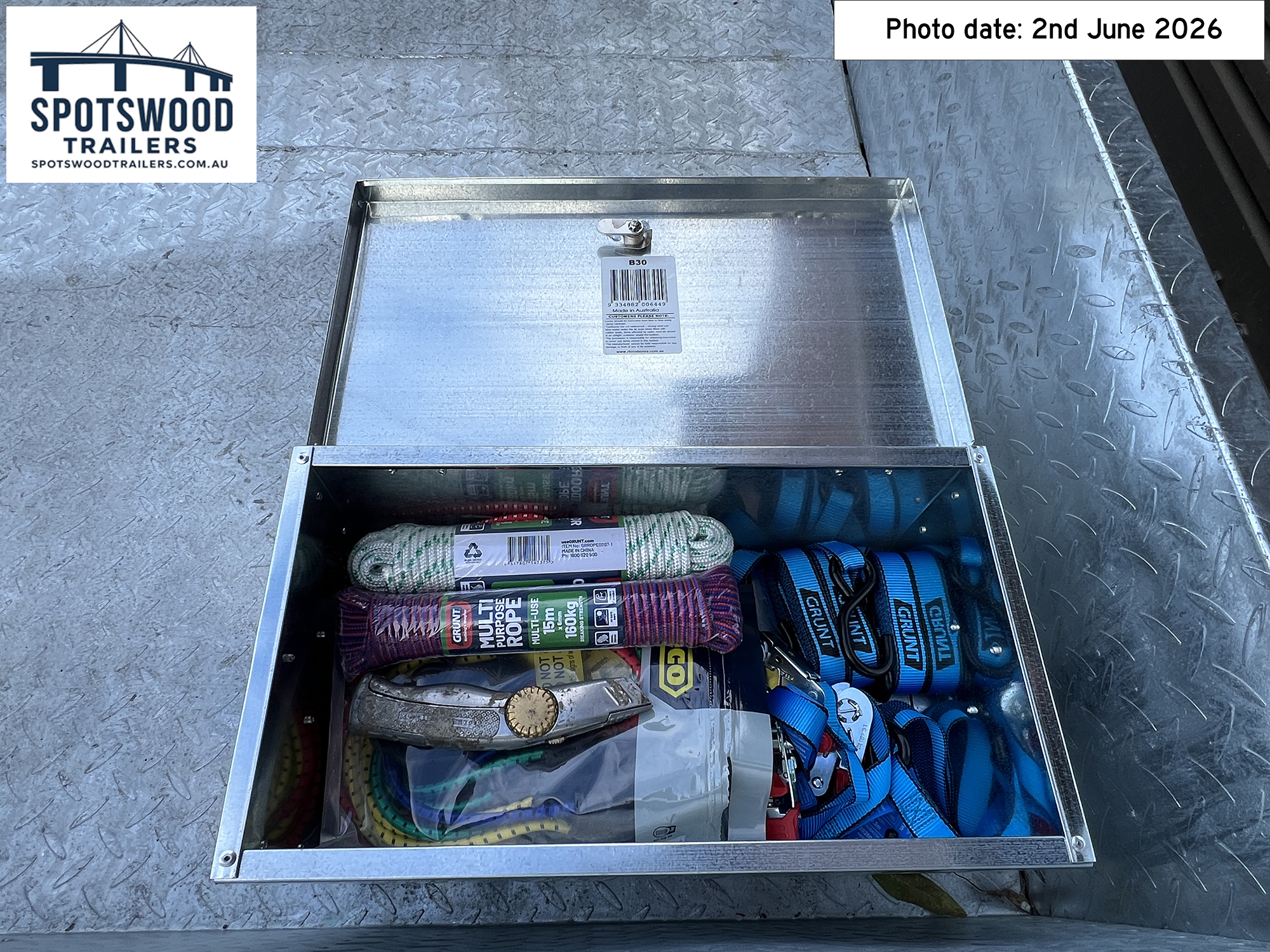 12x6 galvanised trailer accessories and tie down equipment - Spotswood Trailers - The Deckhand
